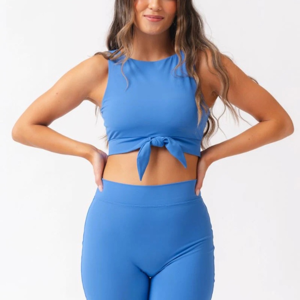 Lime Ricki Blue top & boyshort Swim Set